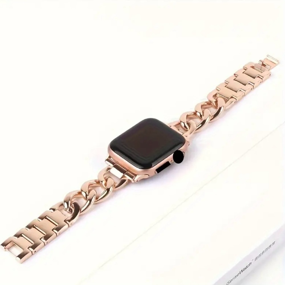 Metal Chain iwatch Band ( Rose Gold )